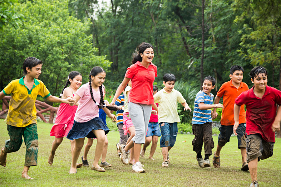 Students exploring
